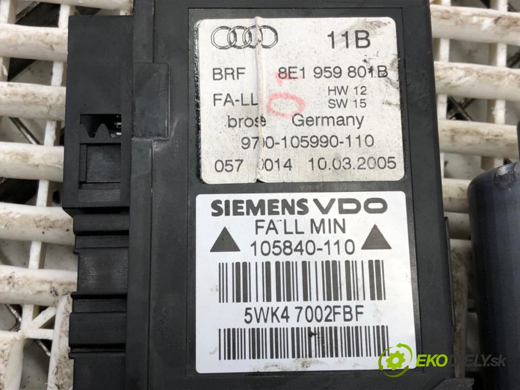 AUDI A4 B7 Avant (8ED) 2004 - 2008    2.0 TDI 103 kW [140 KM] olej napędowy 2004 - 2008  mechanismus okna levý přední část 8E1959801B