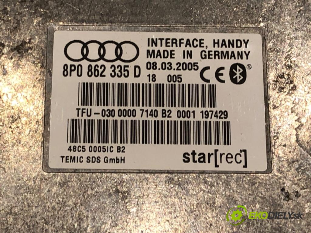 AUDI A4 B7 Avant (8ED) 2004 - 2008    2.0 TDI 103 kW [140 KM] olej napędowy 2004 - 2008  Modul BLUETOOTH 8P0862335D (Ostatné)