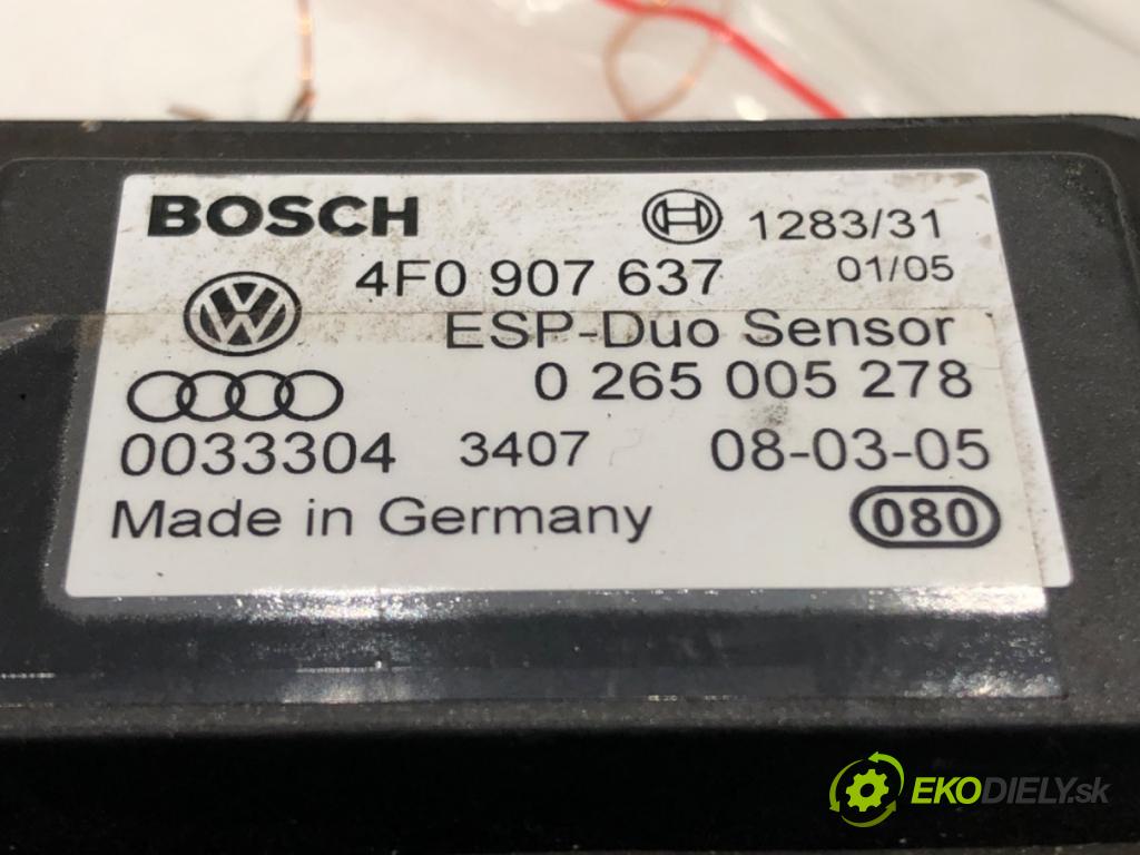 AUDI A4 B7 Avant (8ED) 2004 - 2008    2.0 TDI 103 kW [140 KM] olej napędowy 2004 - 2008  snímač ESP 4F0907637