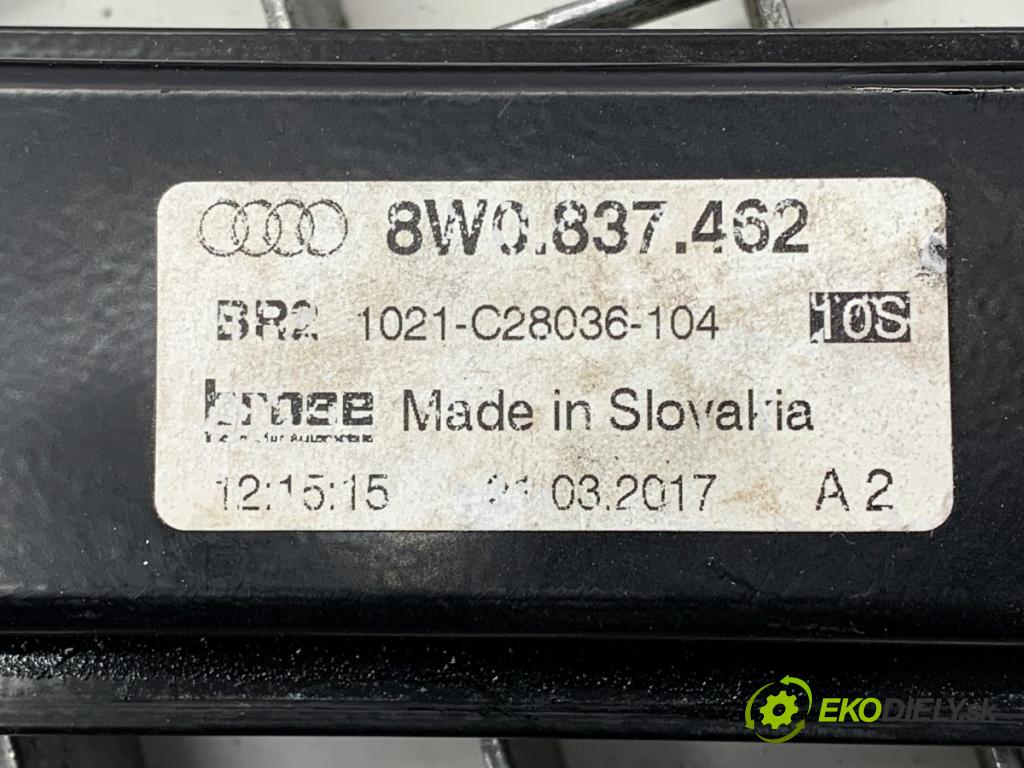 AUDI A4 B9 Avant (8W5, 8WD) 2015 - 2022    2.0 TDI 140 kW [190 KM] olej napędowy 2015 - 2018  mechanismus okna pravý přední část 8W0837462