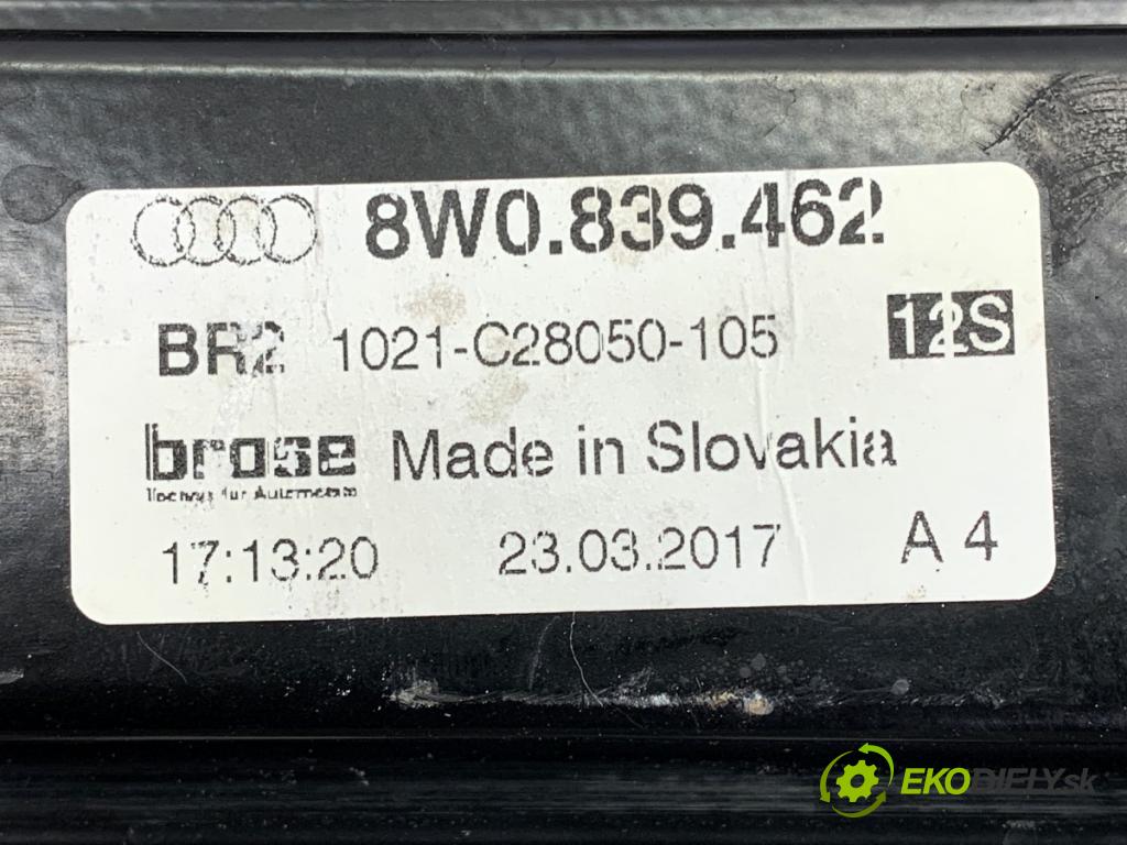 AUDI A4 B9 Avant (8W5, 8WD) 2015 - 2022    2.0 TDI 140 kW [190 KM] olej napędowy 2015 - 2018  mechanismus okna pravý zadní část 8W0839462