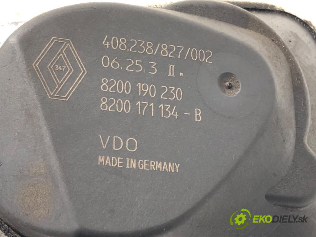 RENAULT LAGUNA II (BG0/1_) 2001 - 2007    1.6 16V (BG1G, BG1H) 82 kW [112 KM] benzyna 2005 - 2007  Škrtiaca klapka 8200190230 (Škrtiace klapky)