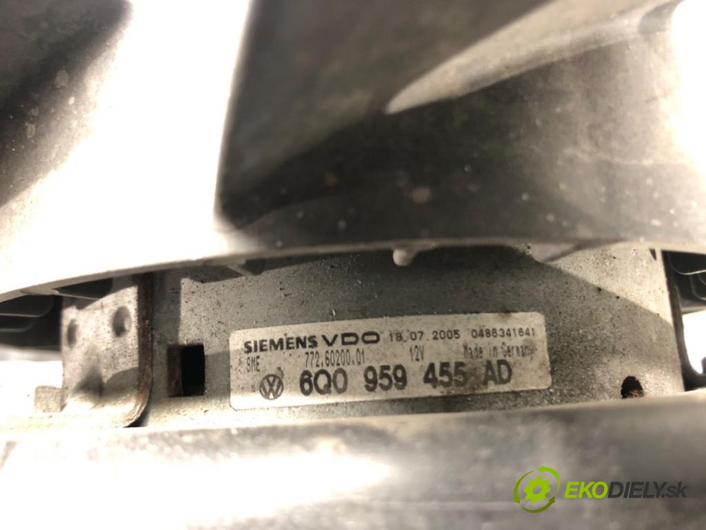 SEAT IBIZA III (6L1) 2002 - 2009    1.4 16V 55 kW [75 KM] benzyna 2002 - 2007  ventilátor chladiče 6Q0959455AD (Ventilátory)