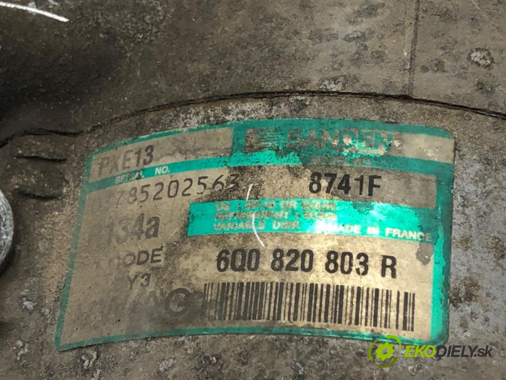 SEAT IBIZA III (6L1) 2002 - 2009    1.4 16V 55 kW [75 KM] benzyna 2002 - 2007  Kompresor klimatizácie 6Q0820803R (Kompresory klimatizácie)