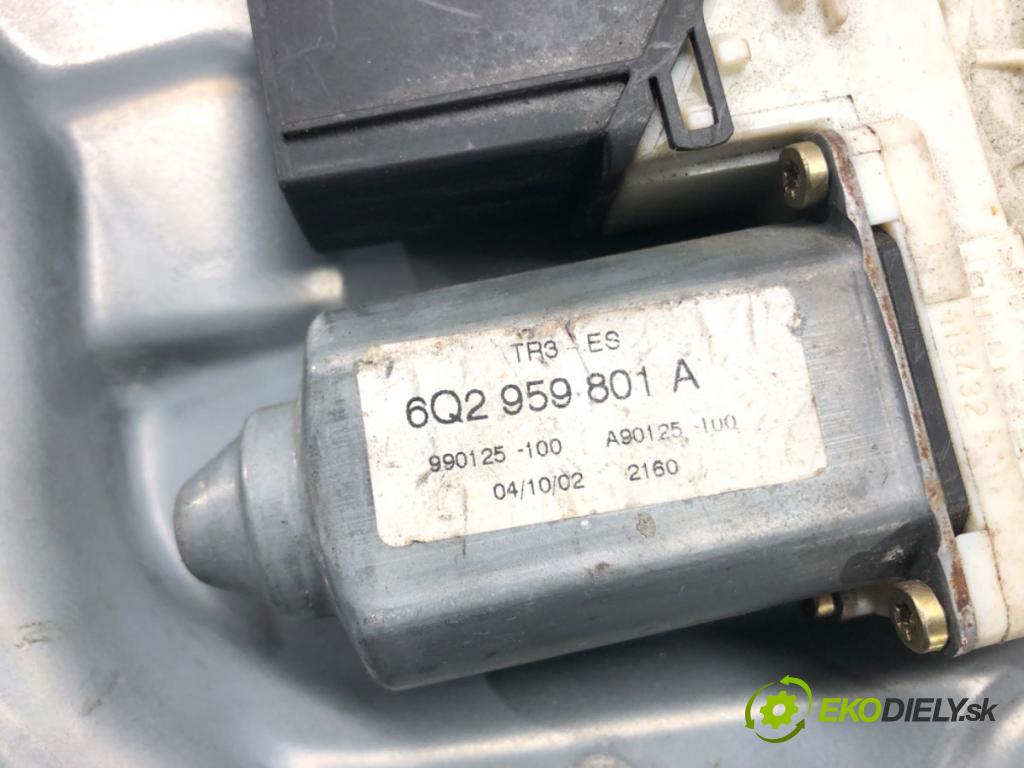 SEAT IBIZA III (6L1) 2002 - 2009    1.4 16V 55 kW [75 KM] benzyna 2002 - 2007  mechanismus okna pravý přední část 6Q2959801A