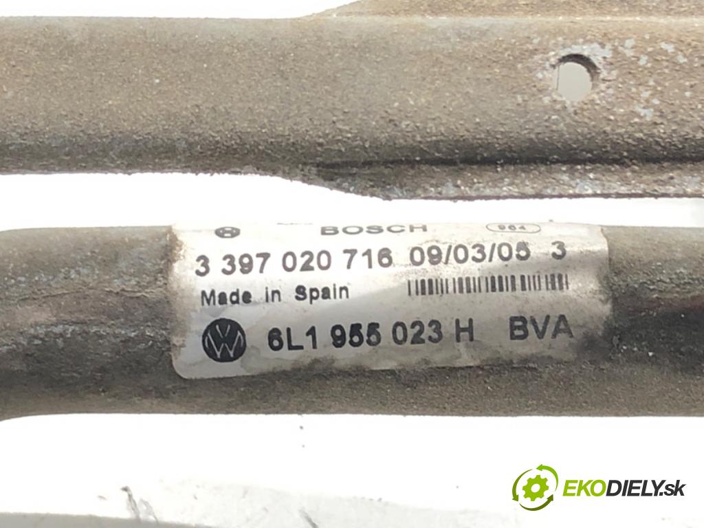 SEAT IBIZA III (6L1) 2002 - 2009    1.4 16V 55 kW [75 KM] benzyna 2002 - 2007  Mechanizmus stieračov predný 6L1955023H (Motorčeky stieračov predné)