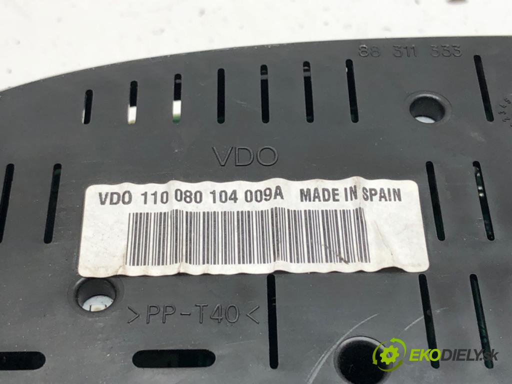 SEAT IBIZA III (6L1) 2002 - 2009    1.4 16V 55 kW [75 KM] benzyna 2002 - 2007  Prístrojovka 6L0920801 (Prístrojové dosky, displeje)