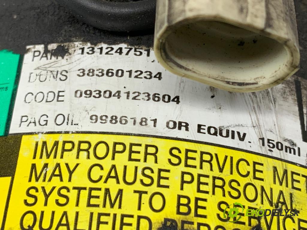 OPEL ASTRA H (A04) 2004 - 2014    1.7 CDTI (L48) 59 kW [80 KM] olej napędowy 2004 - 2010  Kompresor klimatizácie 13124751 (Kompresory klimatizácie)