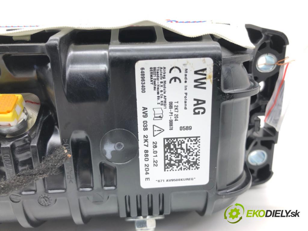 VW CADDY V Nadwozie pełne/minivan (SBA, SBH) 2020 - 2022    2.0 TDi BMT 90 kW [122 KM] olej napędowy 2020 - 2022  AirBag spolujazdca 2K7880204E (Airbagy)