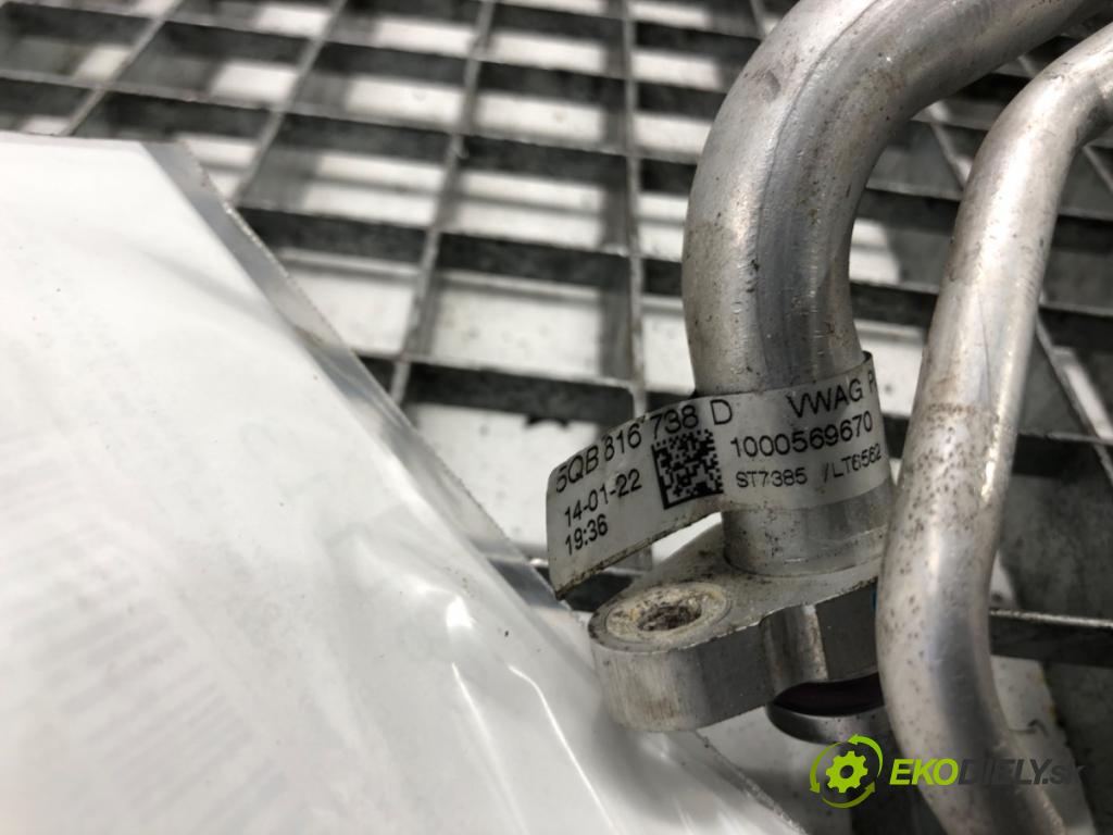 VW CADDY V Nadwozie pełne/minivan (SBA, SBH) 2020 - 2022    2.0 TDi BMT 90 kW [122 KM] olej napędowy 2020 - 2022  rúrka klimatizácie 5QB816738D (Rúrky klimatizácie)
