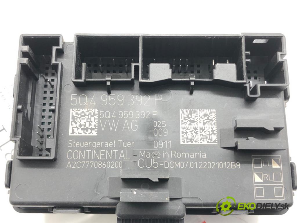 VW CADDY V Nadwozie pełne/minivan (SBA, SBH) 2020 - 2022    2.0 TDi BMT 90 kW [122 KM] olej napędowy 2020 - 2022  Modul sedačky 5Q4959392P