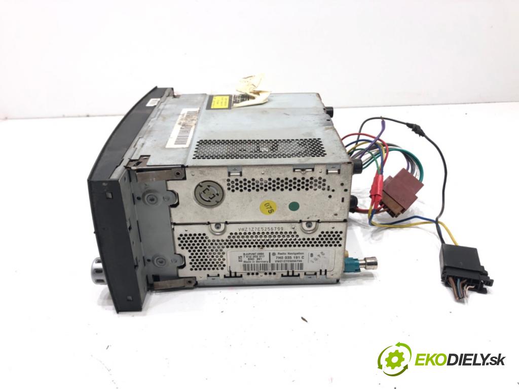 VW TRANSPORTER V Autobus (7HB, 7HJ, 7EB, 7EJ) 2003 - 2015    2.5 TDI 4motion 96 kW [130 KM] olej napędowy 2004 - 2009  RADIO 7H0035191C (Audio zariadenia)