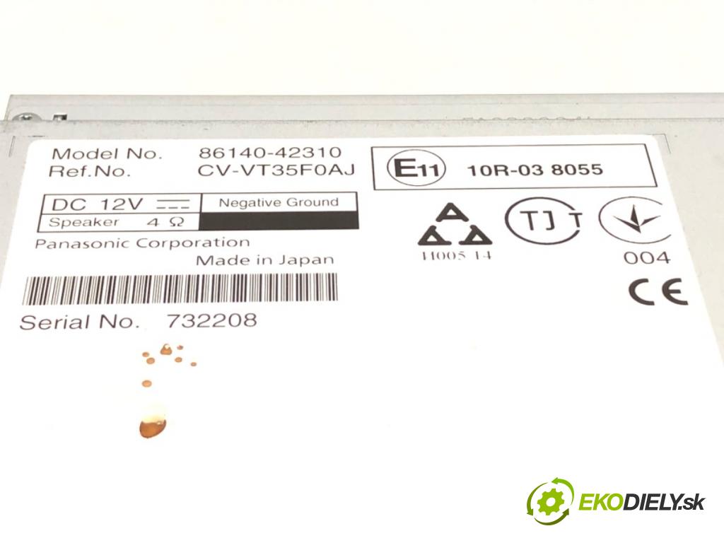 TOYOTA RAV 4 IV (_A4_) 2012 - 2022    2.5 Hybrid (AVA42_) 114 kW [155 KM] Hybryda silnik benzynowy / elektryczny 2015 - 2018  RADIO 86140-42310 (Audio zariadenia)