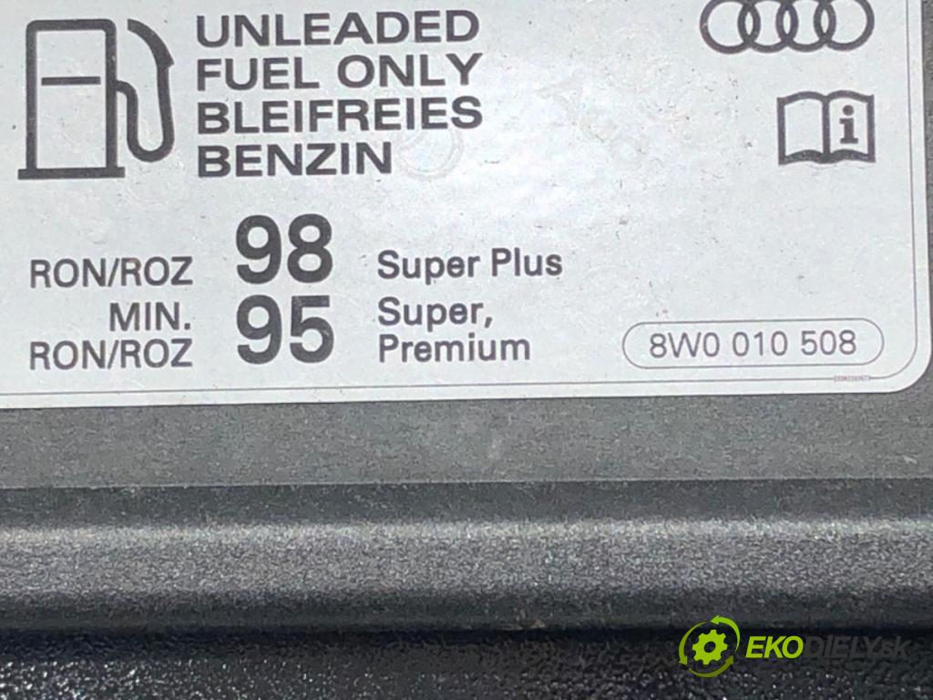 AUDI A8 D5 (4N2, 4N8) 2017 - 2022    60 TFSI Mild Hybrid quattro 338 kW [460 KM] Hybryda silnik benzynowy / elektryczny 2018 - 2022  Dvierka nádrže paliva 4N0809906G (Ostatné)
