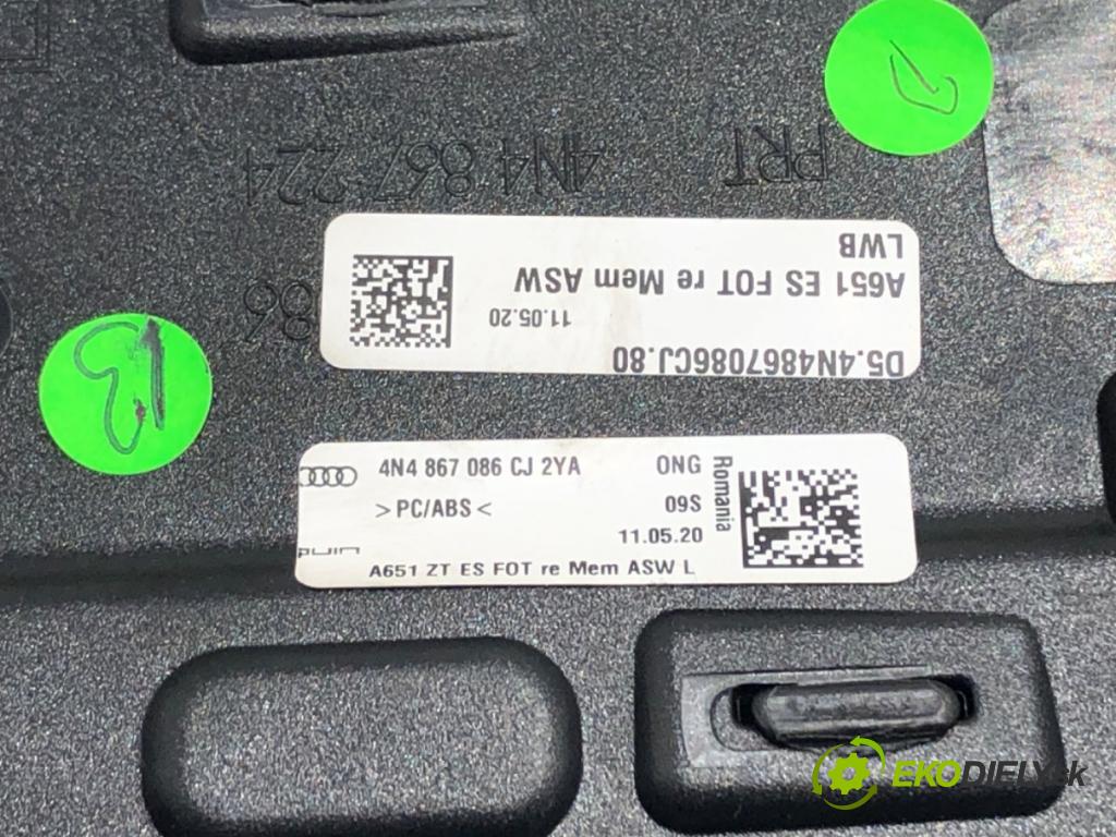 AUDI A8 D5 (4N2, 4N8) 2017 - 2022    60 TFSI Mild Hybrid quattro 338 kW [460 KM] Hybryda silnik benzynowy / elektryczny 2018 - 2022  lišty kryt 4N4867086CJ 4N0867061BG (Lišty)
