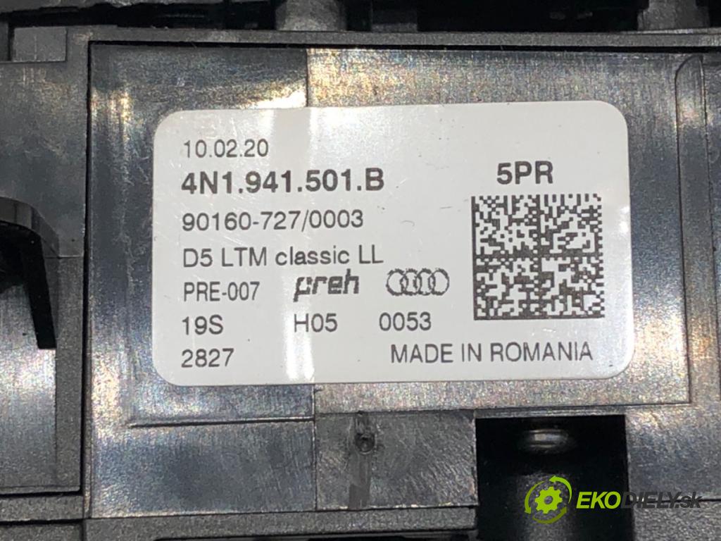 AUDI A8 D5 (4N2, 4N8) 2017 - 2022    60 TFSI Mild Hybrid quattro 338 kW [460 KM] Hybryda silnik benzynowy / elektryczny 2018 - 2022  Spínač svetiel hmlových 4N1941501B (Prepínače, spínače, tlačidlá a ovládače kúrenia)