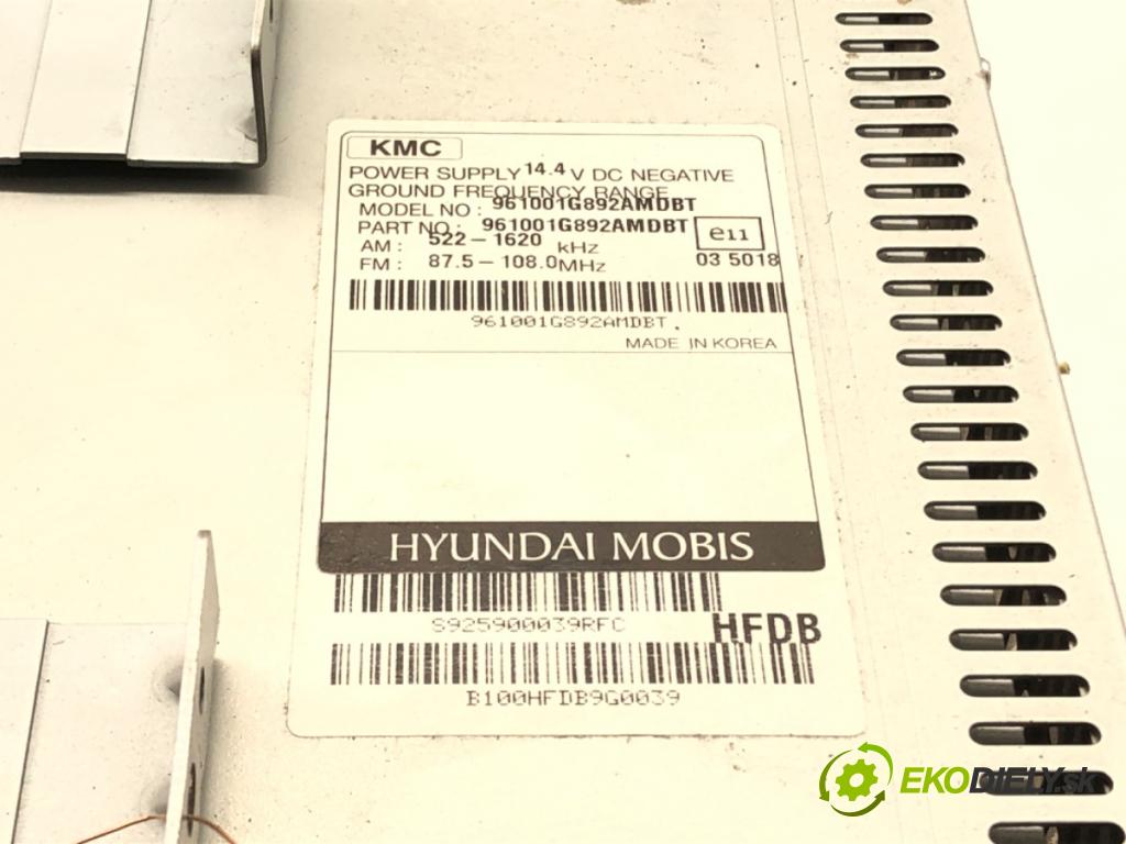 KIA RIO II (JB) 2005 - 2011    1.4 16V 71 kW [97 KM] benzyna 2005 - 2011  RADIO 961001G892 (Audio zariadenia)