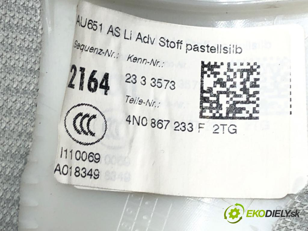 AUDI A8 D5 (4N2, 4N8) 2017 - 2022    60 TFSI Mild Hybrid quattro 338 kW [460 KM] Hybryda silnik benzynowy / elektryczny 2018 - 2022  Clona štvrťka stĺpika ľavá strana 4N0867233F