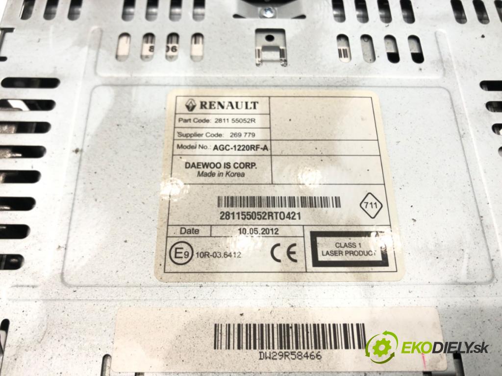 DACIA DUSTER (HS_) 2010 - 2018    1.6 16V LPG 77 kW [105 KM] Benzyna / gaz samochodowy (LPG) 2011 - 2018  RADIO 281155052R (Audio zariadenia)