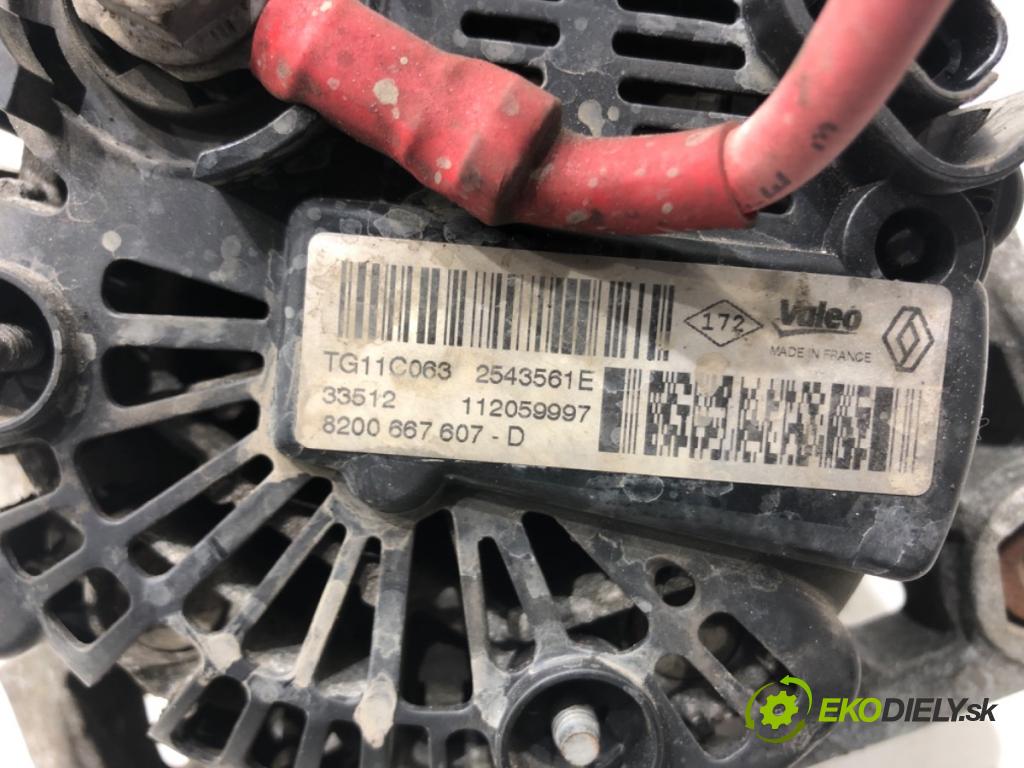 DACIA DUSTER (HS_) 2010 - 2018    1.6 16V LPG 77 kW [105 KM] Benzyna / gaz samochodowy (LPG) 2011 - 2018  Alternátor TG11C063 (Alternátory)