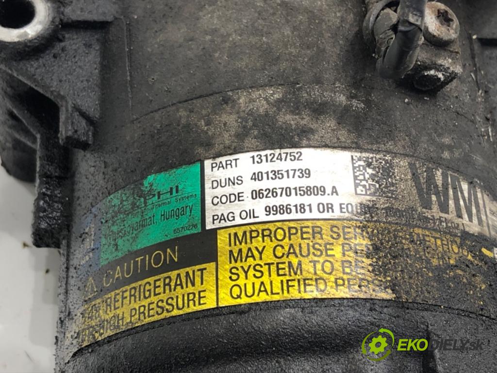 OPEL ZAFIRA B Nadwozie pełne/minivan (A05) 2005 - 2015    1.9 CDTI VAN (M75) 88 kW [120 KM] olej napędowy 2005 - 2015  Kompresor klimatizácie 13124752 (Kompresory klimatizácie)