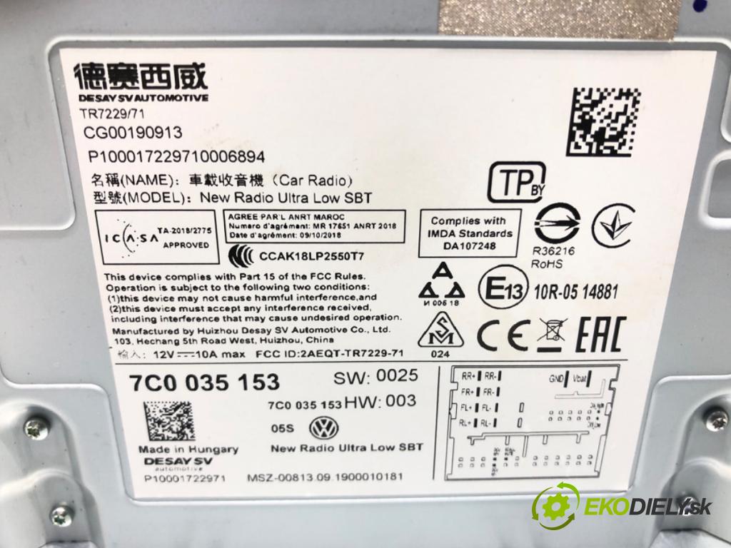 MAN TGE Autobus 2017 - 2022    2.0 TDI 130 kW [177 KM] olej napędowy 2017 - 2022  RADIO 7C0035153 (Audio zariadenie)