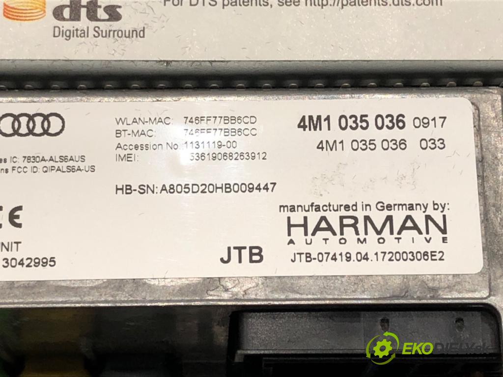 AUDI Q7 (4MB, 4MG) 2015 - 2022    3.0 TDI quattro 200 kW [272 KM] olej napędowy 2015 - 2019  čítač navigácie 4M1035036 (Ostatné)