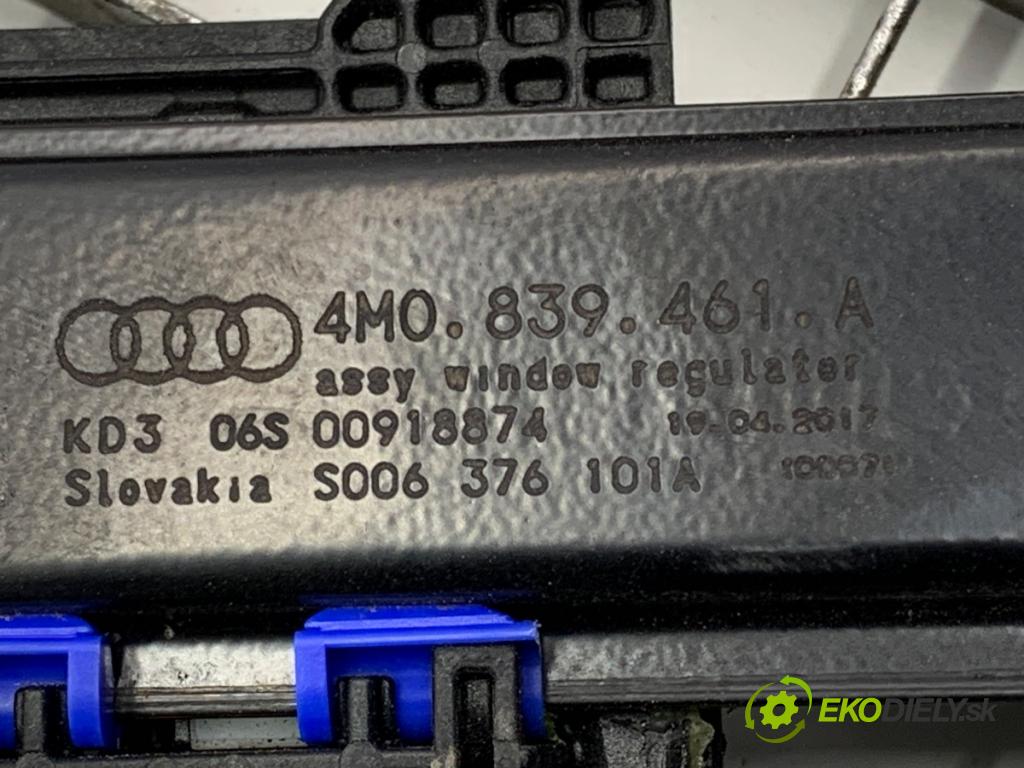 AUDI Q7 (4MB, 4MG) 2015 - 2022    3.0 TDI quattro 200 kW [272 KM] olej napędowy 2015 - 2019  mechanismus okna levý zadní část 4M0839461A