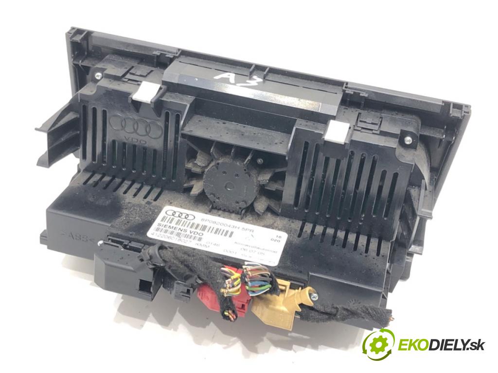 AUDI A3 (8P1) 2003 - 2013    2.0 FSI 110 kW [150 KM] benzyna 2003 - 2008  Panel ovládania kúrenia 8P0820043H (Prepínače, spínače, tlačidlá a ovládače kúrenia)