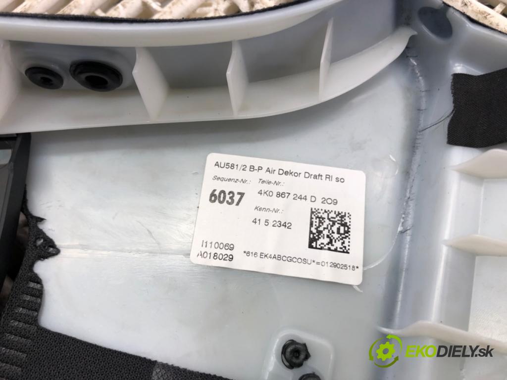 AUDI A6 C8 Avant (4A5) 2018 - 2022    40 TDI Mild Hybrid quattro 150 kW [204 KM] Hybryda silnik Diesla / elektryczny 2018 - 2022  Clona stĺpika pravá 4K0867244D