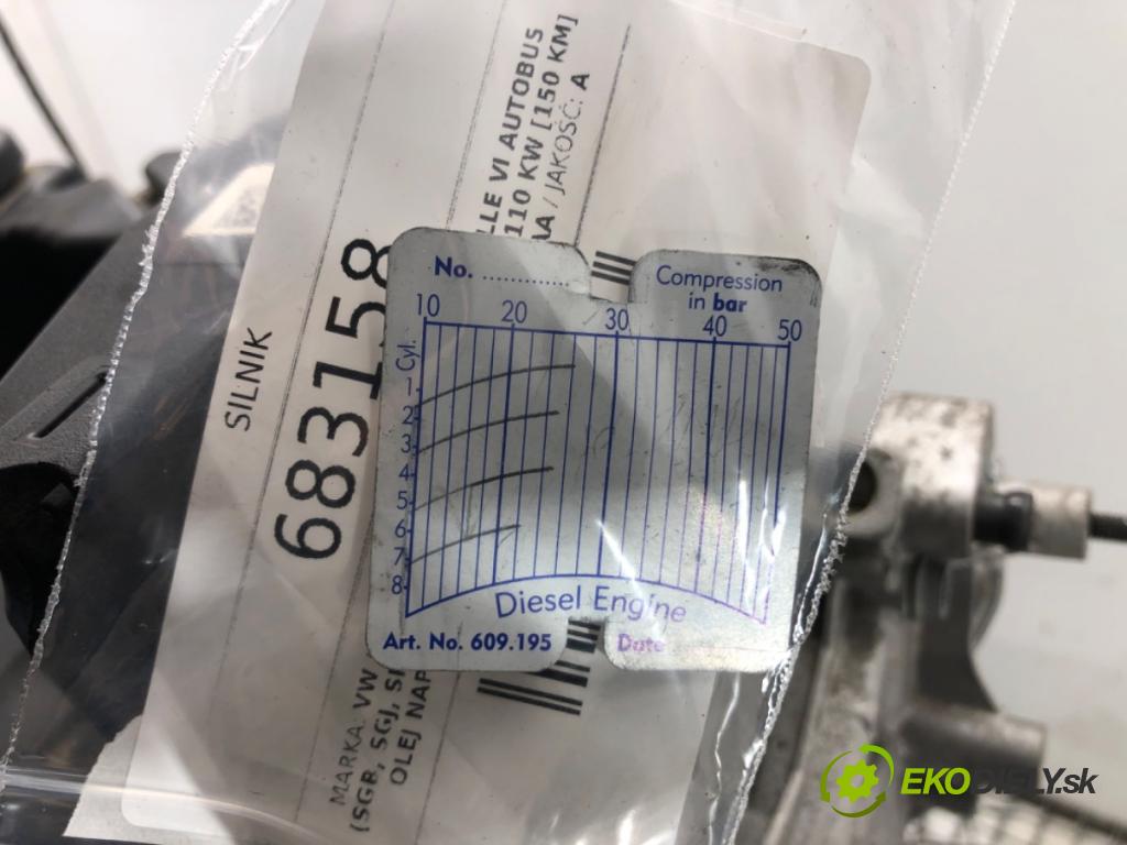 VW TRANSPORTER / CARAVELLE VI Autobus (SGB, SGJ, SHB, SHJ) 2015 - 2022    2.0 TDI 110 kW [150 KM] olej napędowy 2015 - 2022  motor DNA DNAA (Motory (kompletní))