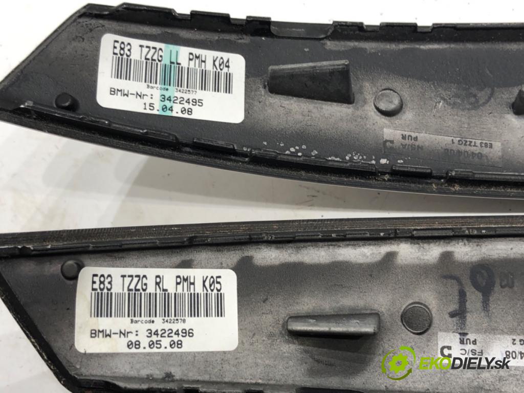 BMW X3 (E83) 2003 - 2011    3.0 sd 210 kW [286 KM] olej napędowy 2006 - 2008  lišty kryt 3422495 3422496 (Lišta)