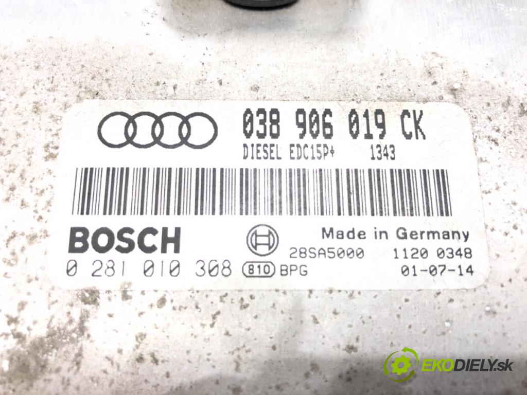 AUDI A3 (8L1) 1996 - 2006    1.9 TDI 96 kW [130 KM] olej napędowy 2000 - 2003  riadiaca jednotka Motor 038906019CK (Riadiace jednotky)