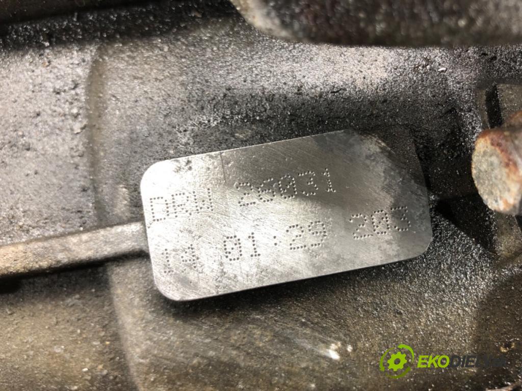 AUDI A3 (8L1) 1996 - 2006    1.9 TDI 96 kW [130 KM] olej napędowy 2000 - 2003  převodovka DRW (Převodovky)