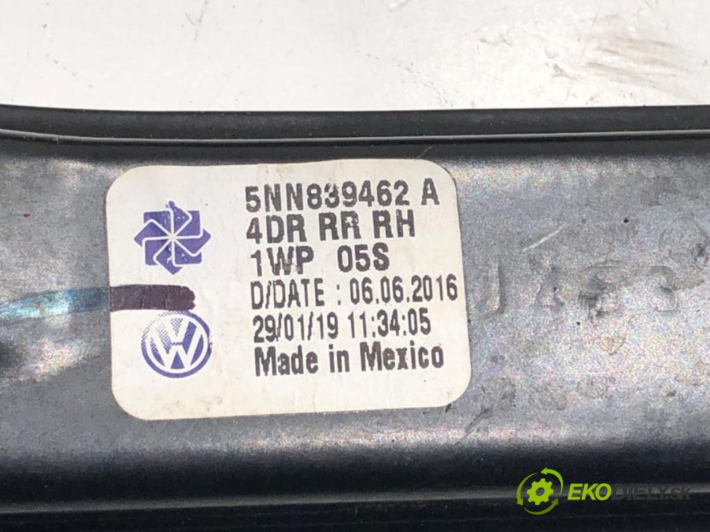 VW TIGUAN ALLSPACE (BW2, BJ2) 2017 - 2022    2.0 TSI 4motion 140 kW [190 KM] benzyna 2018 - 2022  mechanismus okna pravý zadní část 5NN839462A