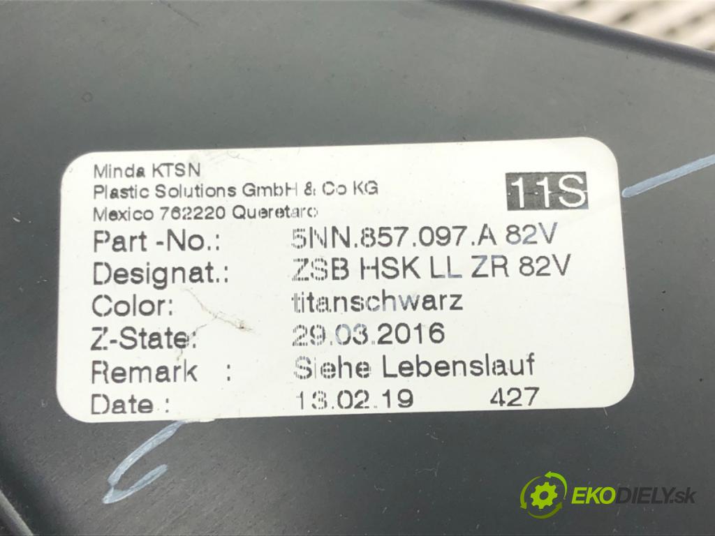 VW TIGUAN ALLSPACE (BW2, BJ2) 2017 - 2022    2.0 TSI 4motion 140 kW [190 KM] benzyna 2018 - 2022  přihrádka kastlík spolujezdce 5NN857097A (Přihrádky, kastlíky)