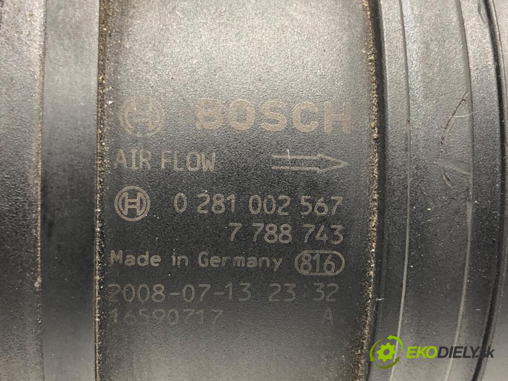 BMW 3 Touring (E91) 2004 - 2012    318 d 105 kW [143 KM] olej napędowy 2007 - 2012  Váha vzduchu 0281002567 (Váhy vzduchu)