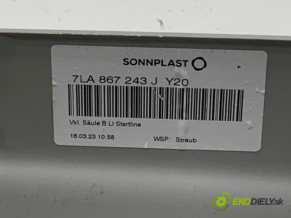 VW TRANSPORTER / CARAVELLE VI Autobus (SGB, SGJ, SHB, SHJ) 2015 - 2022    2.0 TDI 110 kW [150 KM] olej napędowy 2015 - 2022  Clona stĺpika ľavá strana 7LA867243J