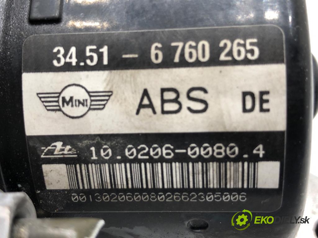 MINI MINI (R50, R53) 2001 - 2006    Cooper 85 kW [116 KM] benzyna 2001 - 2006  Pumpa ABS 6760265 (Pumpy ABS)