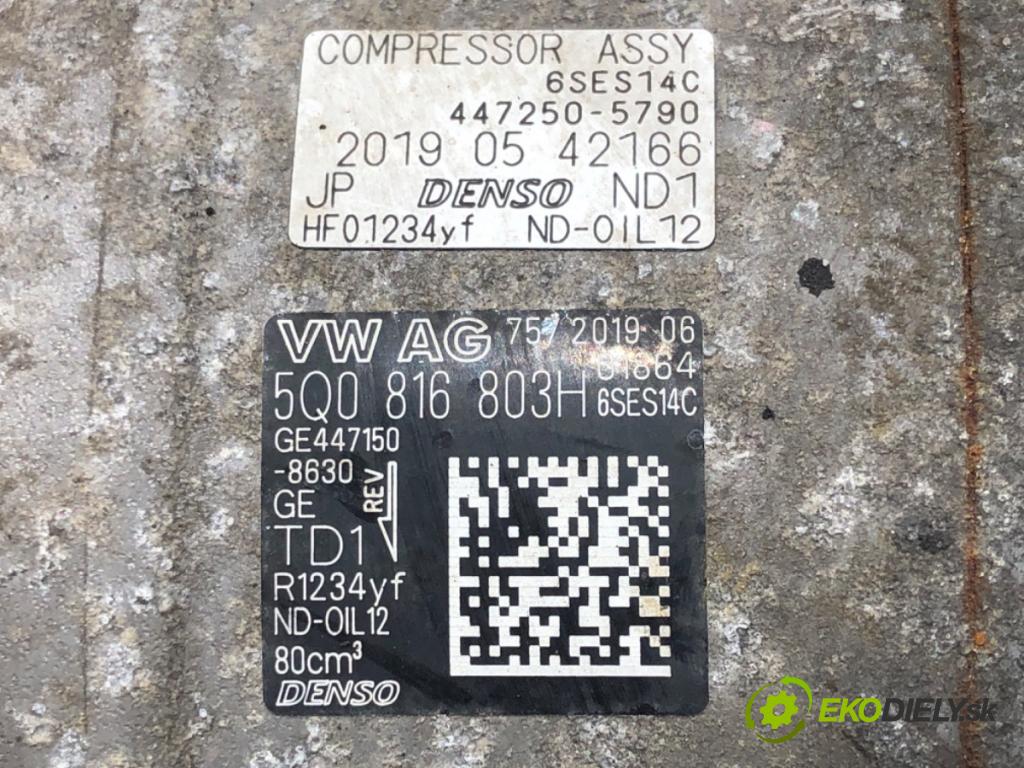 SKODA OCTAVIA III Combi (5E5, 5E6) 2012 - 2022    1.6 TDI 85 kW [115 KM] olej napędowy 2017 - 2022  Kompresor klimatizácie 5Q0816803H (Kompresory klimatizácie)