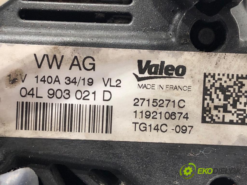 SKODA OCTAVIA III Combi (5E5, 5E6) 2012 - 2022    1.6 TDI 85 kW [115 KM] olej napędowy 2017 - 2022  Alternátor 04L903021D (Alternátory)