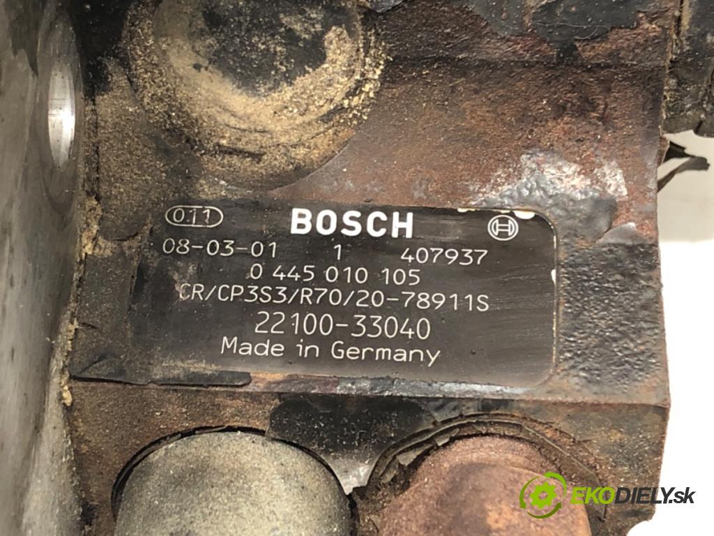 TOYOTA AURIS (_E15_) 2006 - 2012    1.4 D-4D (NDE150_) 66 kW [90 KM] olej napędowy 2007 - 2012  Pumpa vstrekovacia 0445010105 22100-33040 (Vstrekovacie čerpadlá)