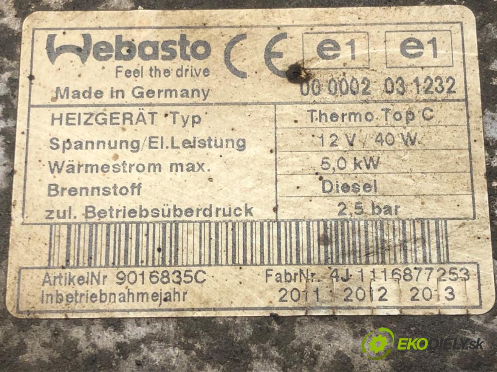 PEUGEOT 807 (EB_) 2002 - 2022    2.0 HDI 100 kW [136 KM] olej napędowy 2006 - 2022  Webasto  (Webasto ohřívače)