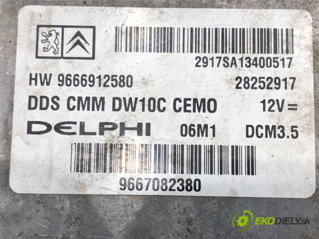 PEUGEOT 807 (EB_) 2002 - 2022    2.0 HDI 100 kW [136 KM] olej napędowy 2006 - 2022  riadiaca jednotka Motor 9666912580 (Riadiace jednotky)
