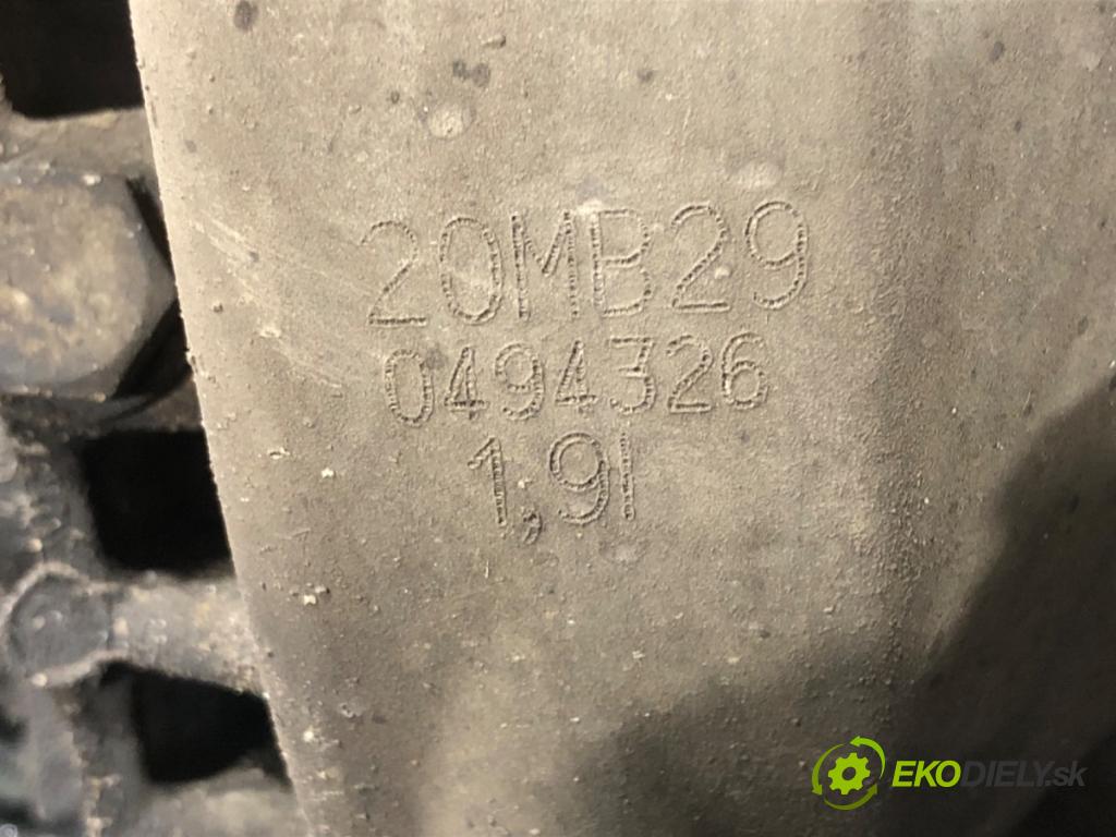 PEUGEOT 807 (EB_) 2002 - 2022    2.0 HDI 100 kW [136 KM] olej napędowy 2006 - 2022  Prevodovka 20MB29 (Prevodovky)