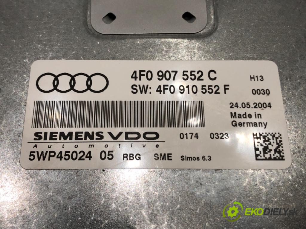AUDI A6 C6 (4F2) 2004 - 2011    2.4 130 kW [177 KM] benzyna 2004 - 2008  riadiaca jednotka Motor 4F0907552C (Riadiaca jednotka)