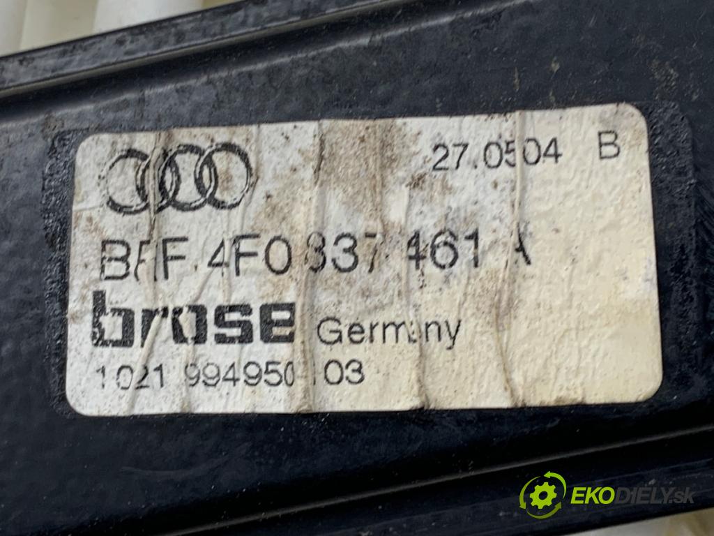 AUDI A6 C6 (4F2) 2004 - 2011    2.4 130 kW [177 KM] benzyna 2004 - 2008  mechanismus okna levý přední část 4F0837461A