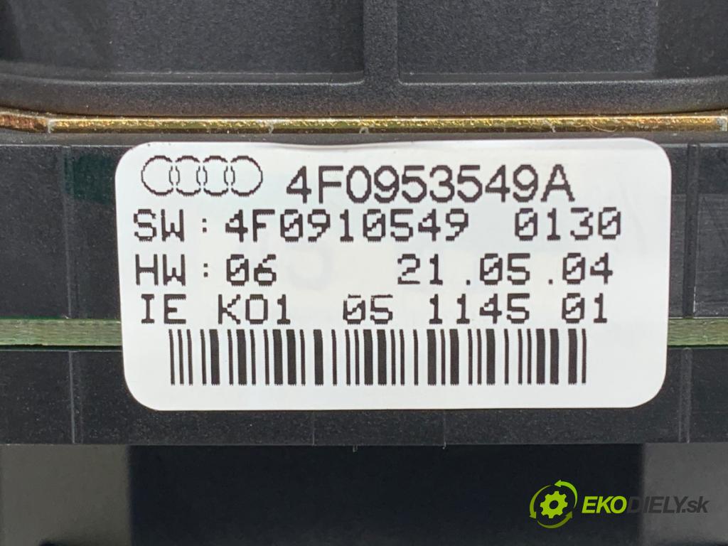 AUDI A6 C6 (4F2) 2004 - 2011    2.4 130 kW [177 KM] benzyna 2004 - 2008  Prepínač kombinovaný 4F0953549A (Prepínače, spínače, tlačidlá a ovládače kúrenia)
