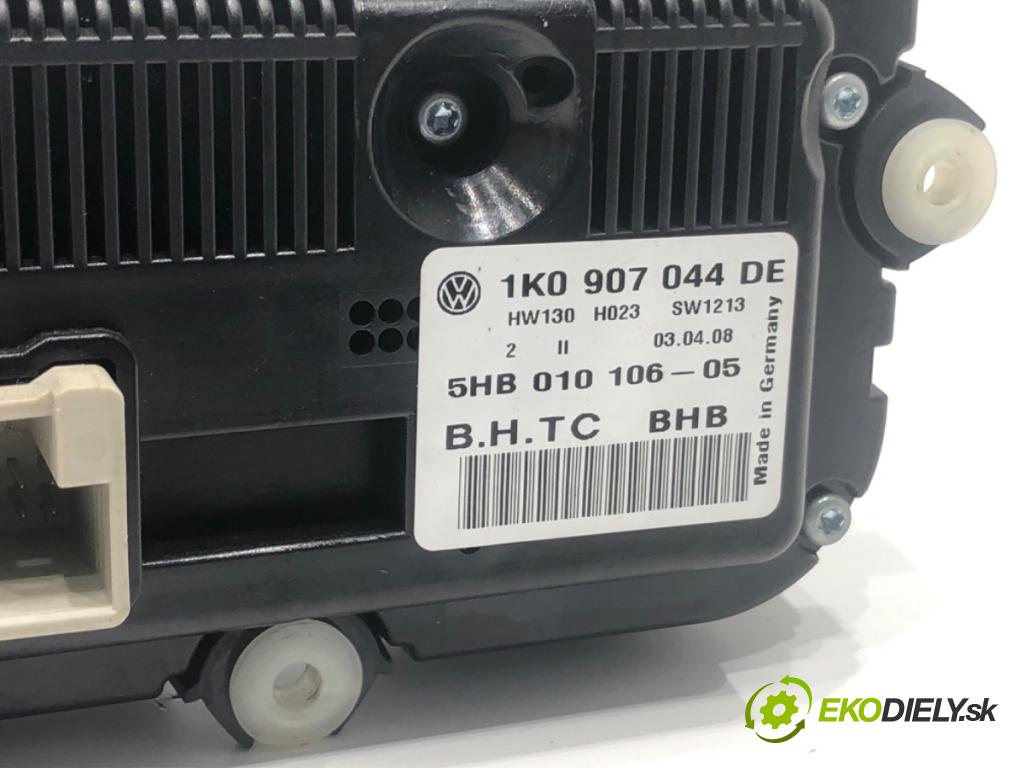 VW TIGUAN (5N_) 2007 - 2018    1.4 TSI 4motion 110 kW [150 KM] benzyna 2007 - 2018  Panel ovládania kúrenia 1K0907044DE (Prepínače, spínače, tlačidlá a ovládače kúrenia)