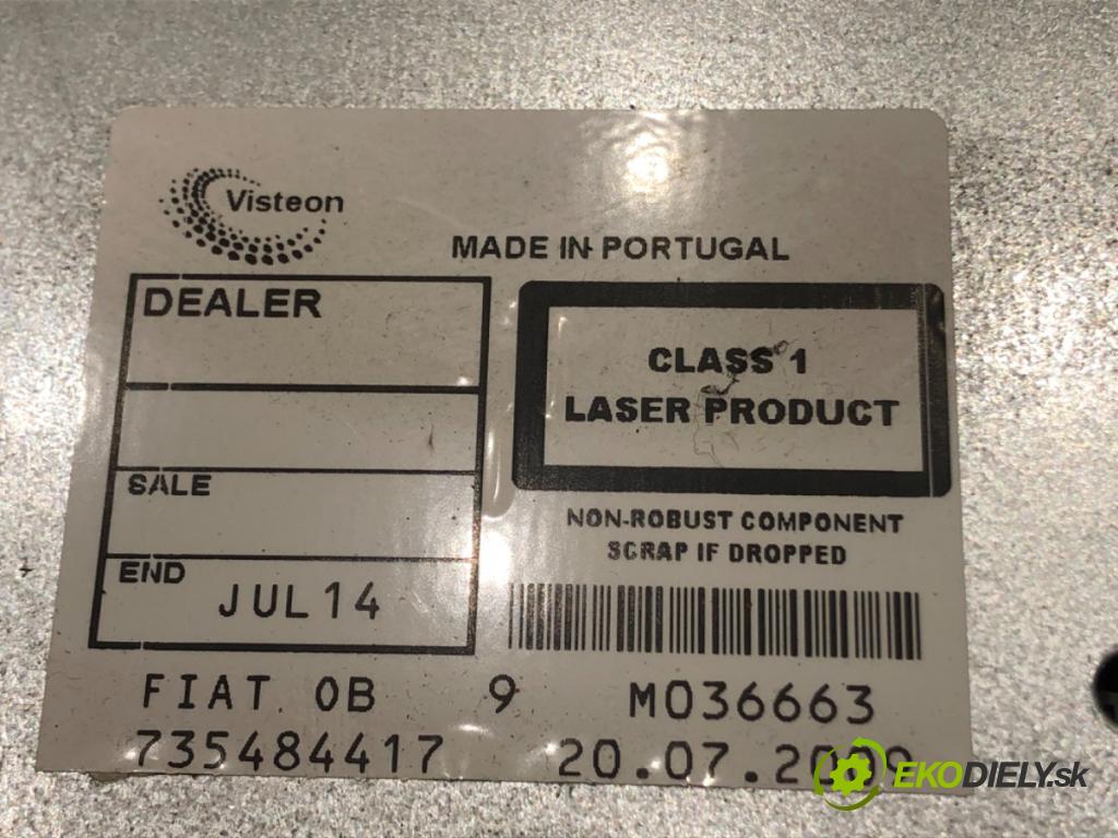 FIAT BRAVO II (198_) 2006 - 2022    1.6 D Multijet (198AXH1B) 77 kW [105 KM] olej napędowy 2007 - 2014  RADIO 735484417 (Audio zariadenia)